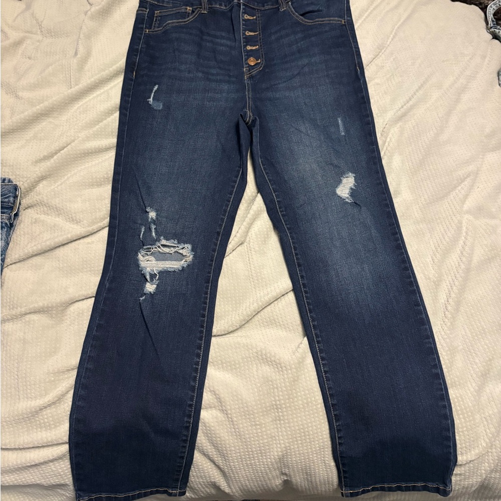 No Boundaries Medium Blue Straight Leg Jeans